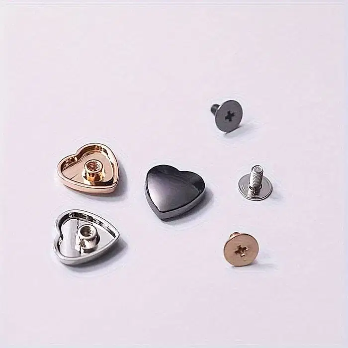 DEKORATIV NIT - HEART NICKEL