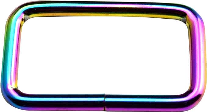 2 ST REKTANGELRING 25mm/1 in. RAINBOW
