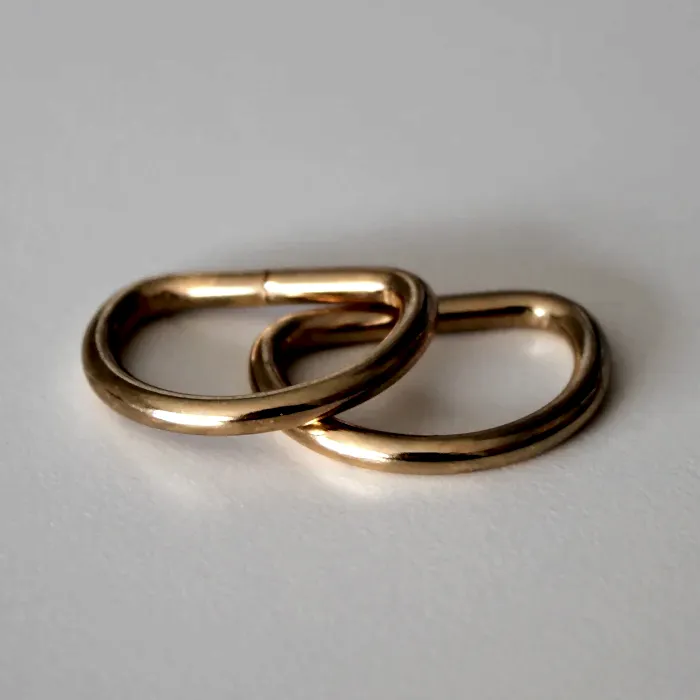 2 ST D-RING - 25 mm / 1 in NEW GOLD
