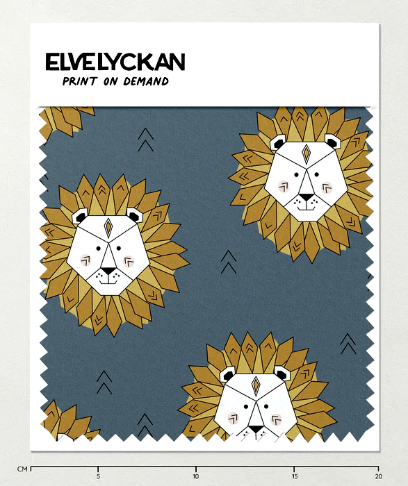 LION - BLUE - PRINT ON DEMAND