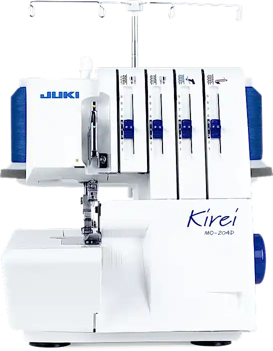 MO-204D - 2-nål, 2/3/4-trådig overlock. MO-204D är en uppfräschad version av MO-104D med en ny design, LED-belysning samt att en avfallsamlare och blindsömsfot ingår!