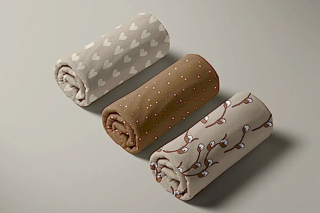WILLOW BUD - RIBBAD TRIKÅ - BEIGE (080)