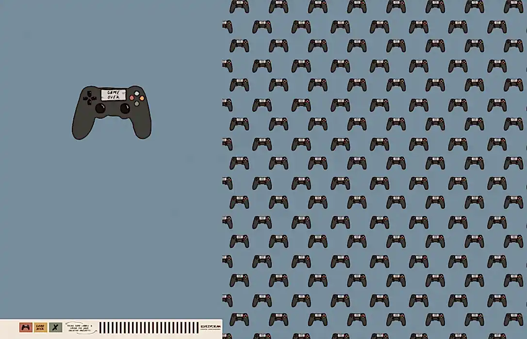 GAMER PANEL - BLUE - PRINT ON DEMAND