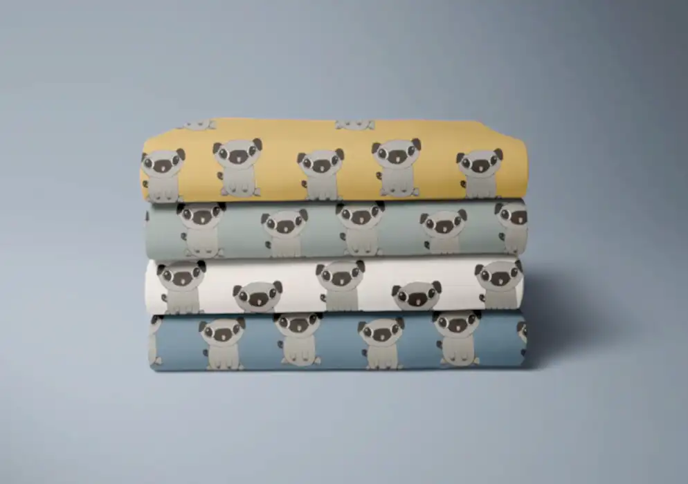 PUG - BLUE - PRINT ON DEMAND