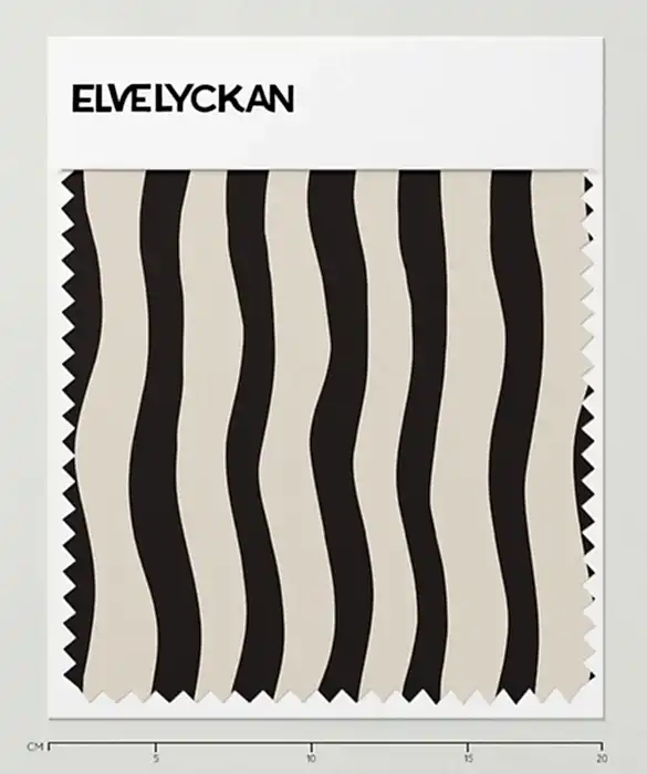 WAVY STRIPE - BLACK & BUTTERCREME