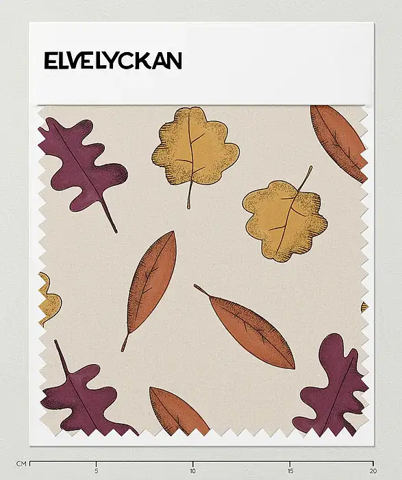 1 M FALL LEAVES - BUTTERCREME - TRIKÅ