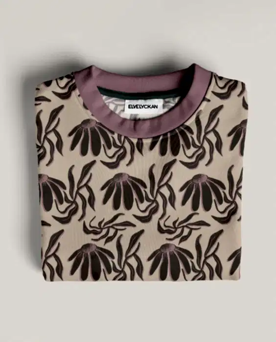 RETRO FLOWER - CAPPUCCINO - JERSEY