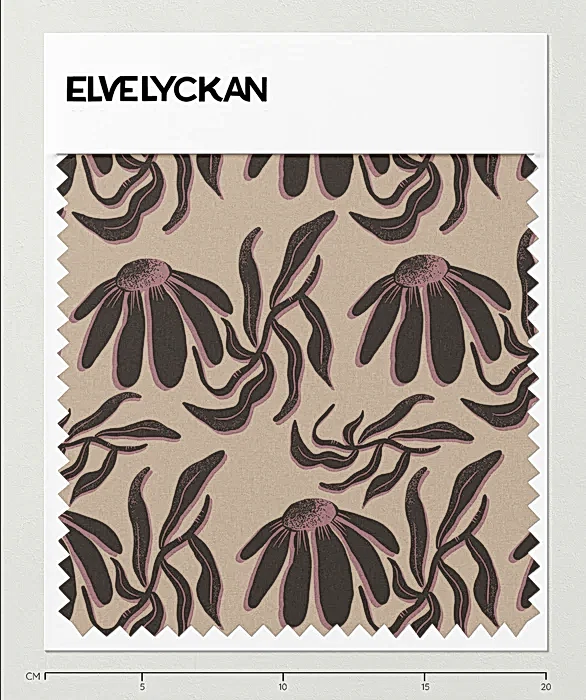 RETRO FLOWER - CAPPUCCINO - JERSEY