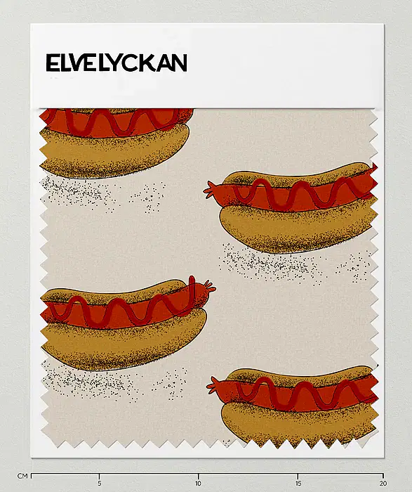 HOTDOG - CREME (027) - TRIKÅ - DIGITALTRYCKT