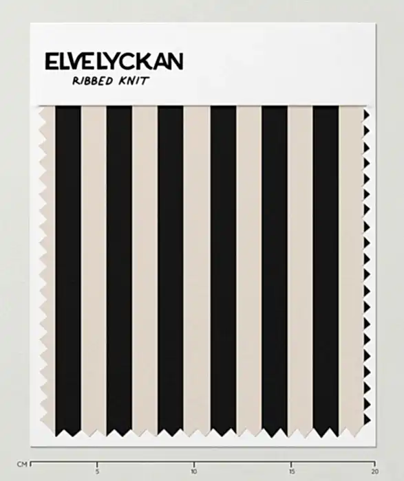 VERTICAL- RIBBAD TRIKÅ - BLACK-CREME (027)