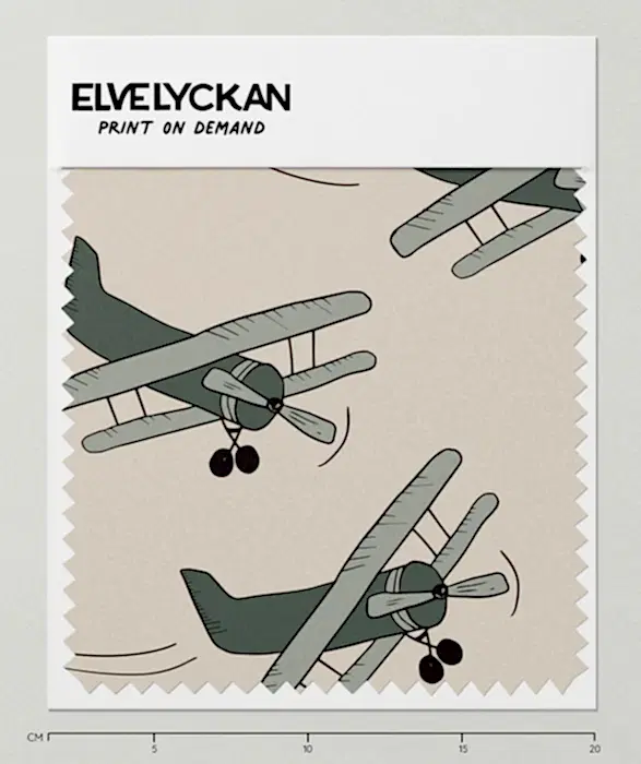 AIRPLANES - CREAMY BEIGE - PRINT ON DEMAND