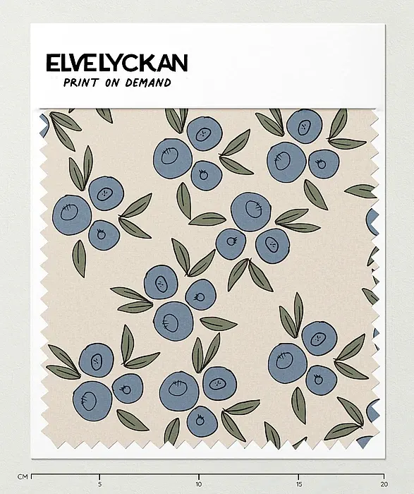 BLUEBERRIES - CREAMY BEIGE - PRINT ON DEMAND