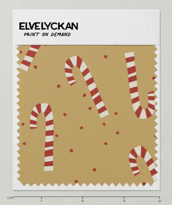 CANDY CANE - MUSTARD - PRINT ON DEMAND