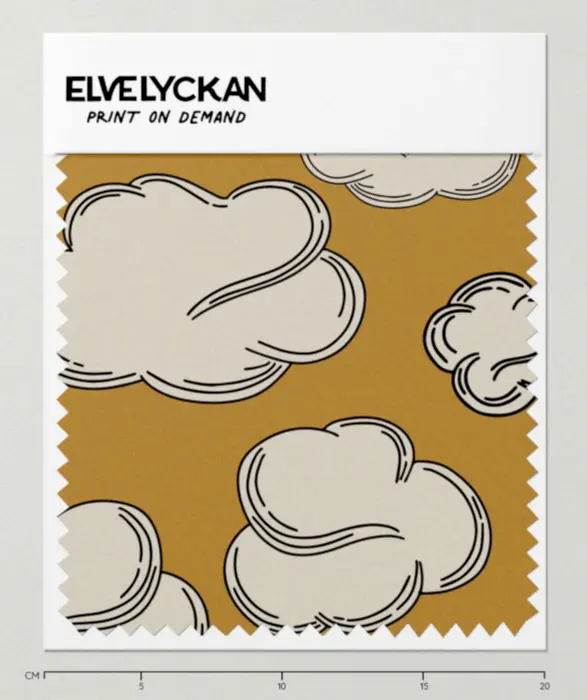CLOUDS - GOLD - PRINT ON DEMAND