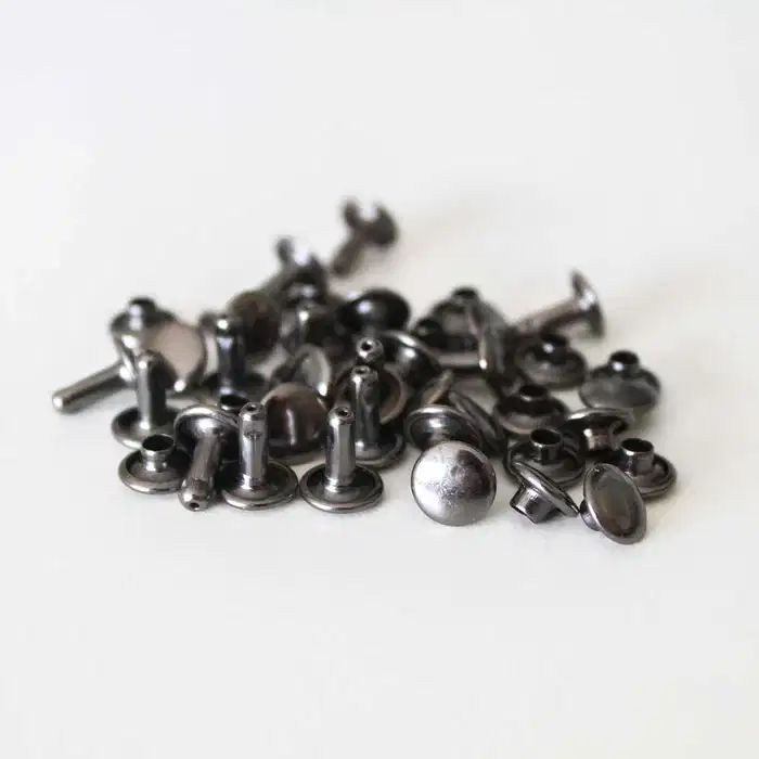 100 ST DUBBELNITAR 8x8 MM GUNMETAL