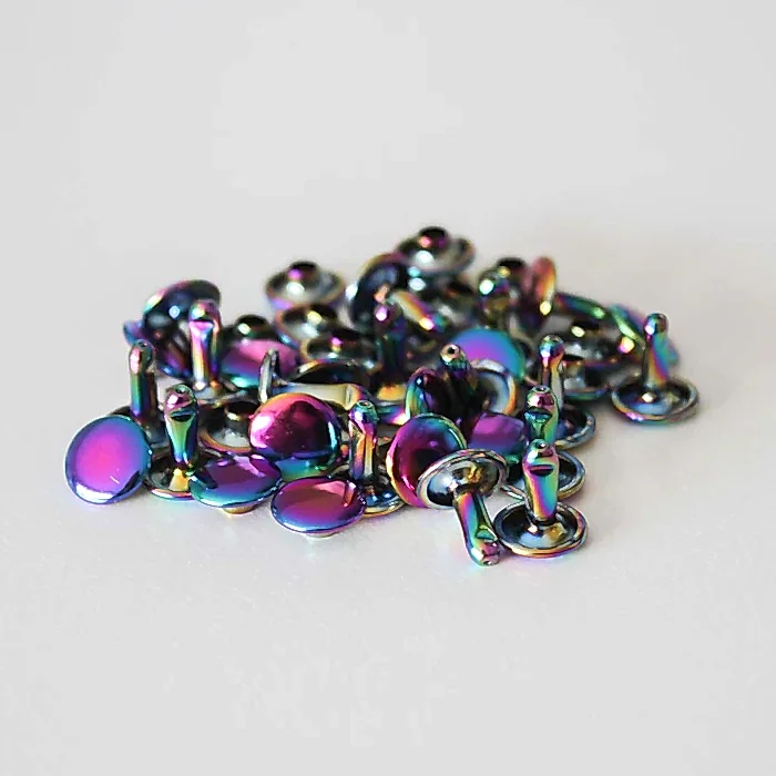100 ST DUBBELNITAR 8x8 MM RAINBOW