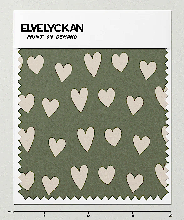 HEARTS - GREEN - PRINT ON DEMAND