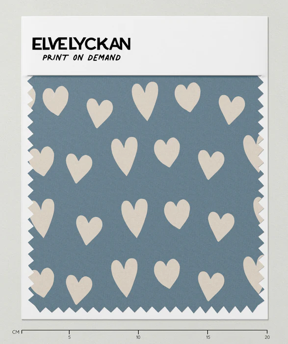 HEARTS - BLUE - PRINT ON DEMAND