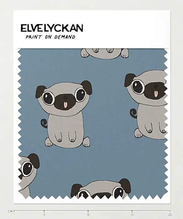 PUG - BLUE - PRINT ON DEMAND