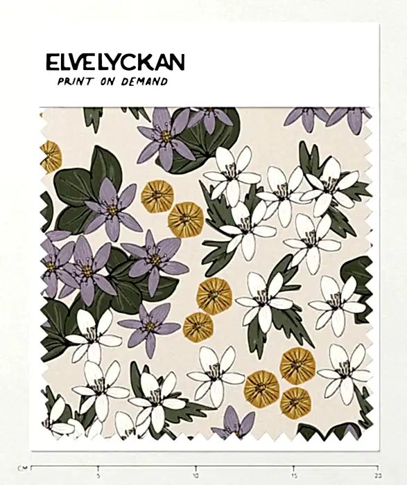 SPRING FLOWERS - CREAMY BEIGE - PRINT ON DEMAND