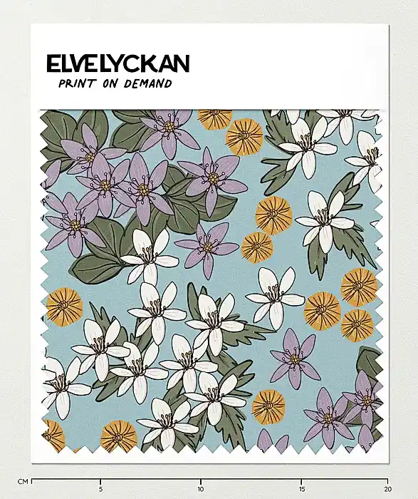 SPRING FLOWER - BABY BLUE - PRINT ON DEMAND