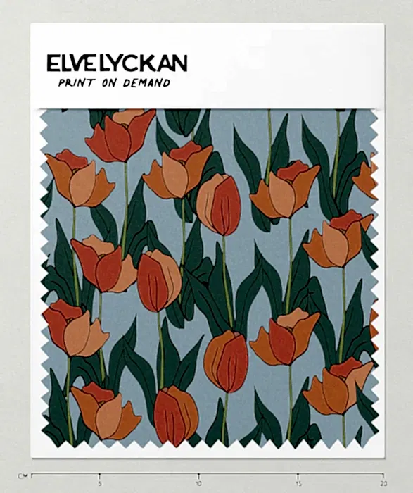 TULIPS - LIGHT BLUE - PRINT ON DEMAND