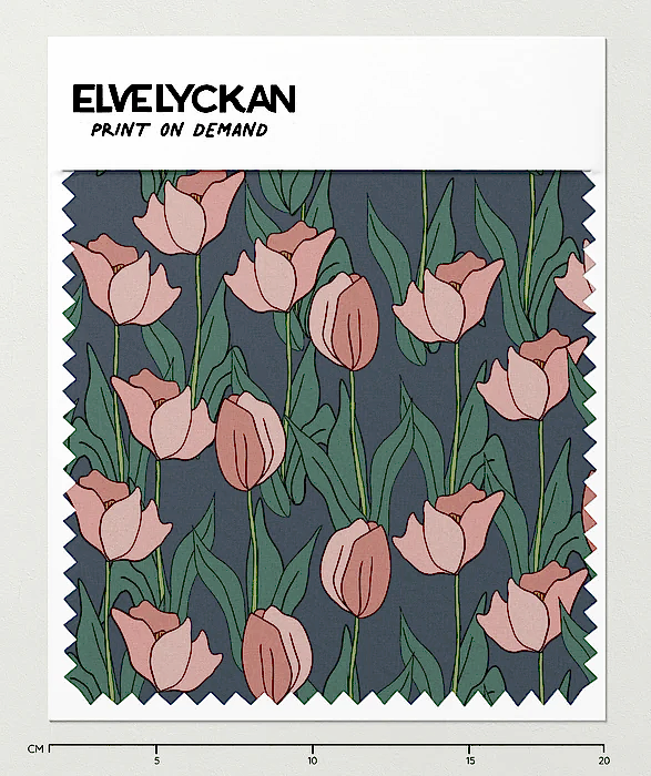TULIPS - DARK BLUE - PRINT ON DEMAND