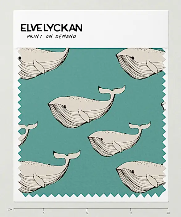 WHALE - AQUA - PRINT ON DEMAND