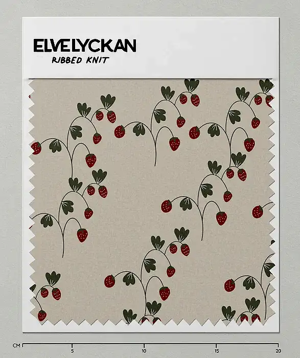 WILD STRAWBERRIES - RIBBAD TRIKÅ - CREME (027)