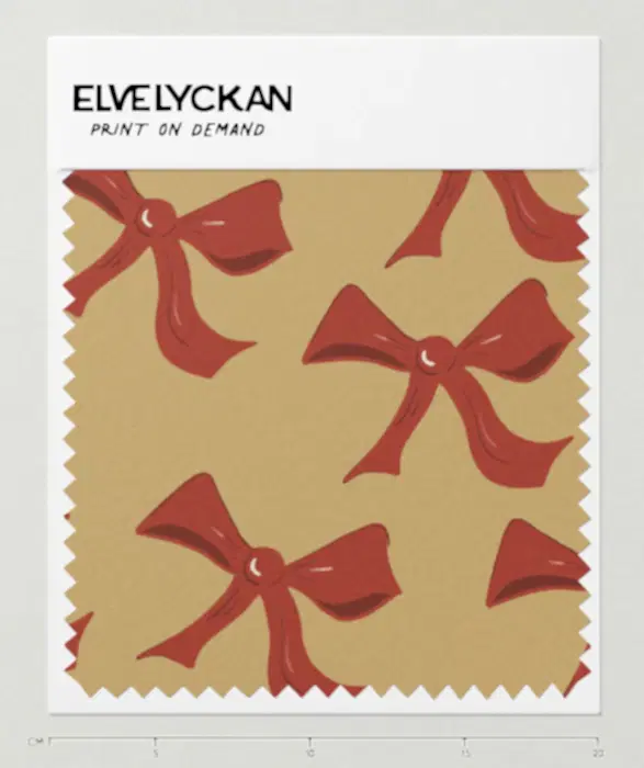 XMAS BOW - MUSTARD - PRINT ON DEMAND