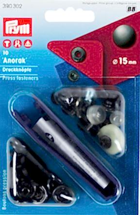 PRYM - TRYCKKNAPP ANORAK, 15 MM