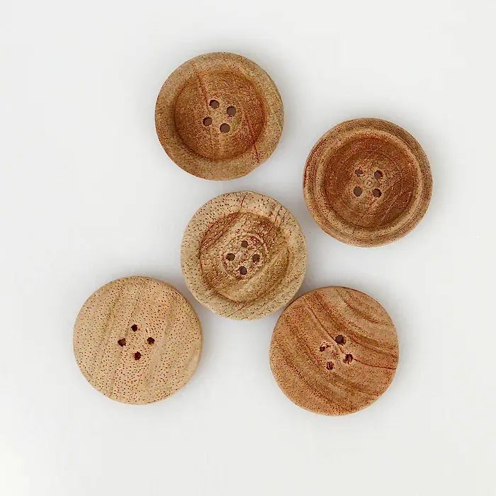 TRÄ KNAPP 25MM - 5 PACK