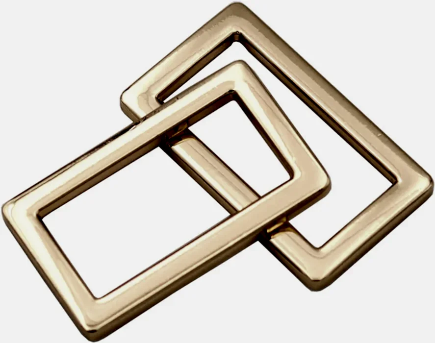 2 ST REKTANGELRING 25mm/1 in. NEW GOLD