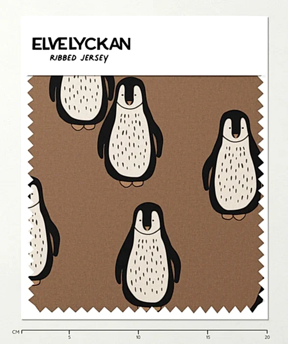 PENGUINS - RIBBAD TRIKÅ - NUTMEG (052)